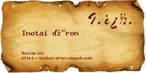 Inotai Áron névjegykártya
